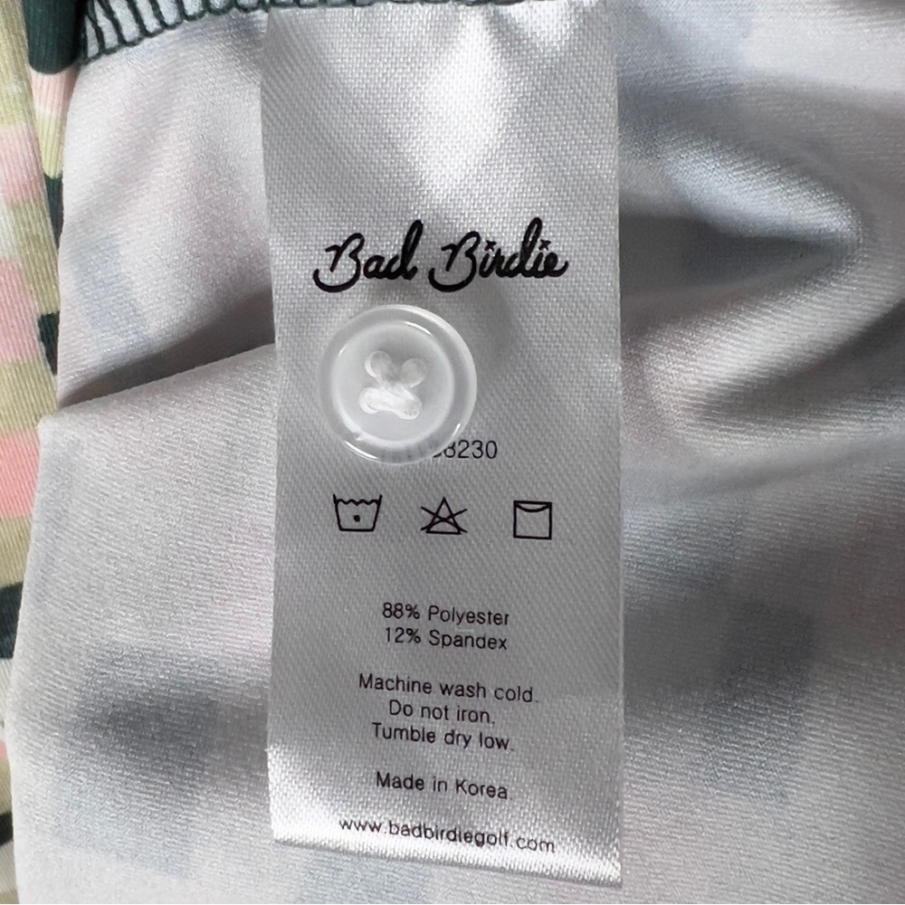 Bad Birdie‎ Italian Checkerboard Golf Polo Shirt Men's 2XL Stretch Outdoors - Picture 5 of 10